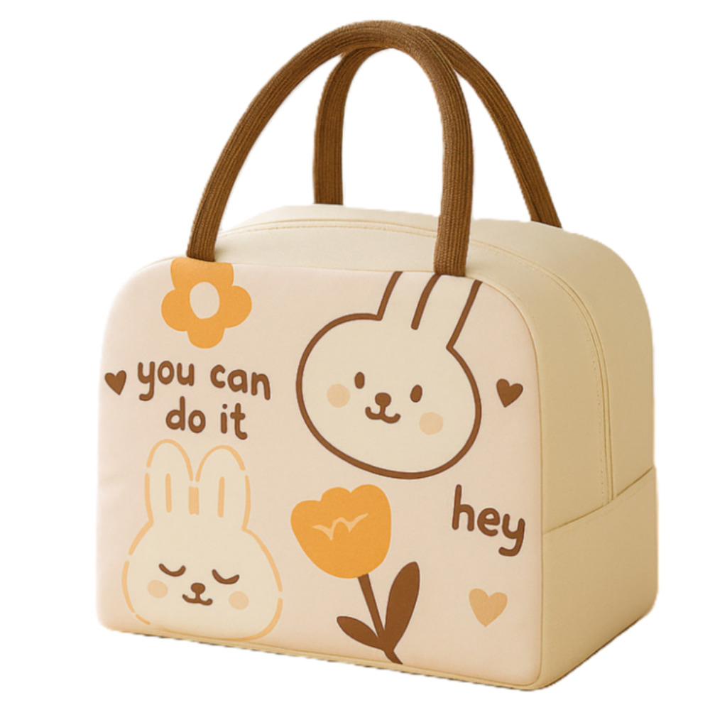 몰랑이마켓 캐릭터 런치 보냉 도시락 가방, 플라워토끼 10,000원