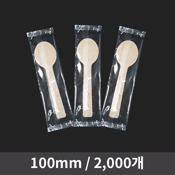 일회용 자작나무 우드 아이스크림스푼 개별포장 100mm 1박스(2000개) 99,000원