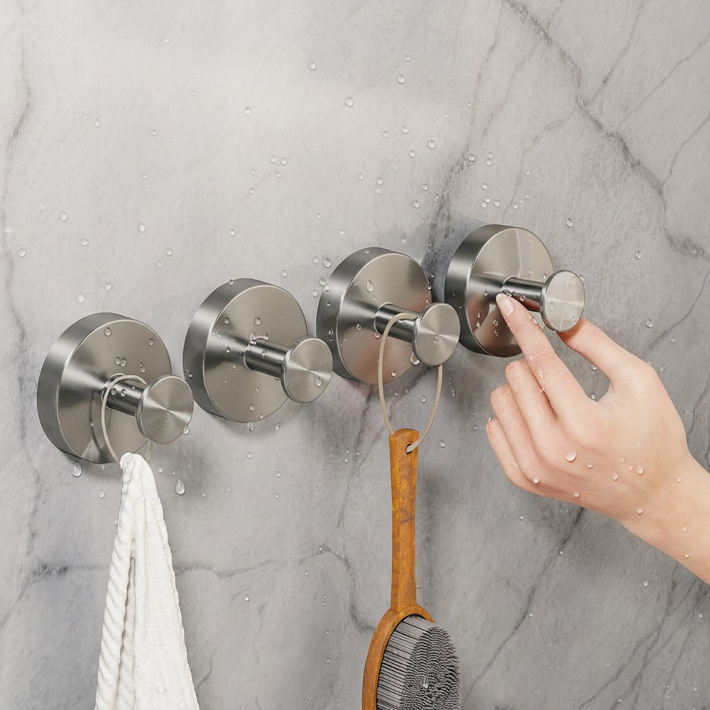 무타공마켓 초간편 초강력 흡착 무타공 욕실 주방 다용도 고리, 실버, 1개 5,900원