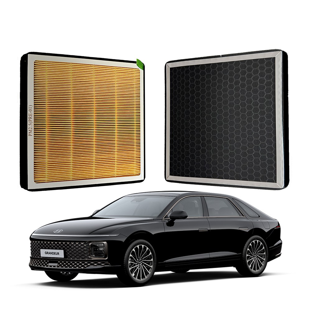 리얼핏 헤파 활성탄 듀얼 에어컨필터 [현대기아차종호환], PRE-02 / 그랜저GN7 (22~현재), 1개 17,900원