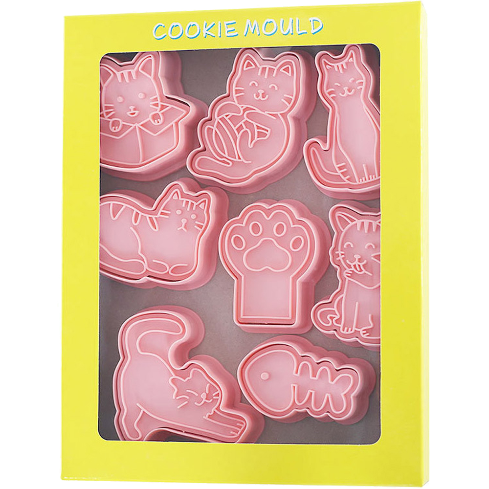 고양이 푸쉬 쿠키커터 8종, 단일 색상, 1세트 9,000원