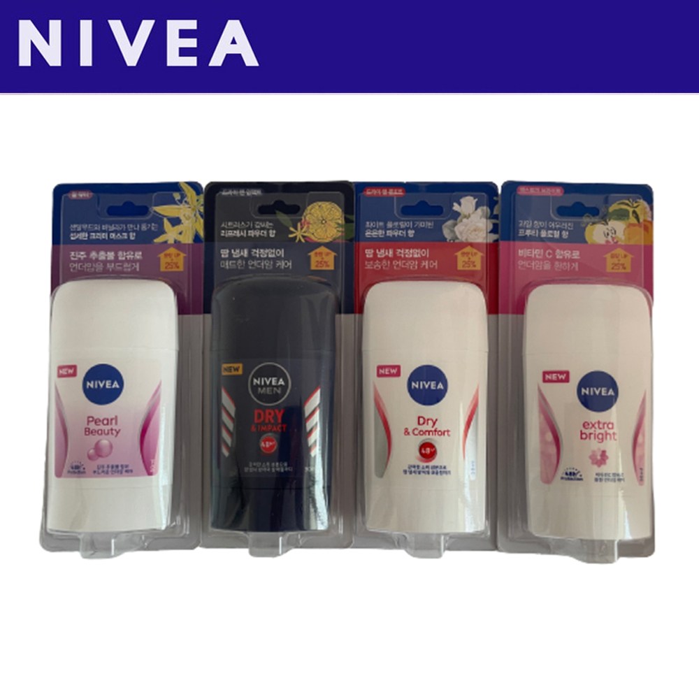 니베아 데오드란트 스틱 펄앤뷰티 무료배송, 50ml, 5개 46,500원