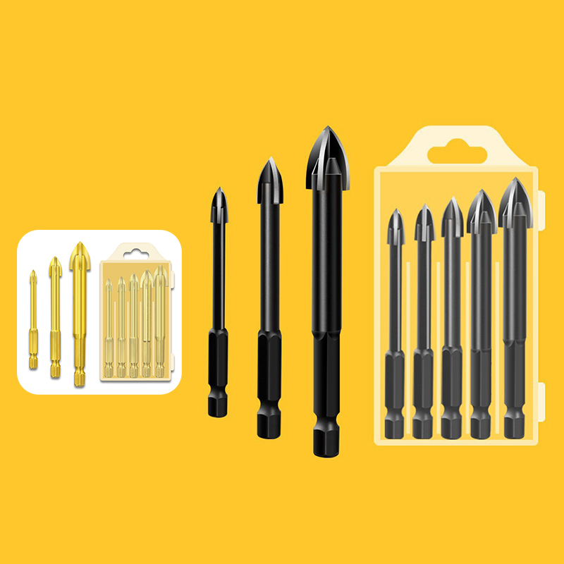 특수드릴비트 5P세트 기리 타일 항아리 유리 티타늄강 거울 목재 도자기 타공 임팩 전동드릴 3~7mm 육각 콘크리트 드릴날 천공 12,400원