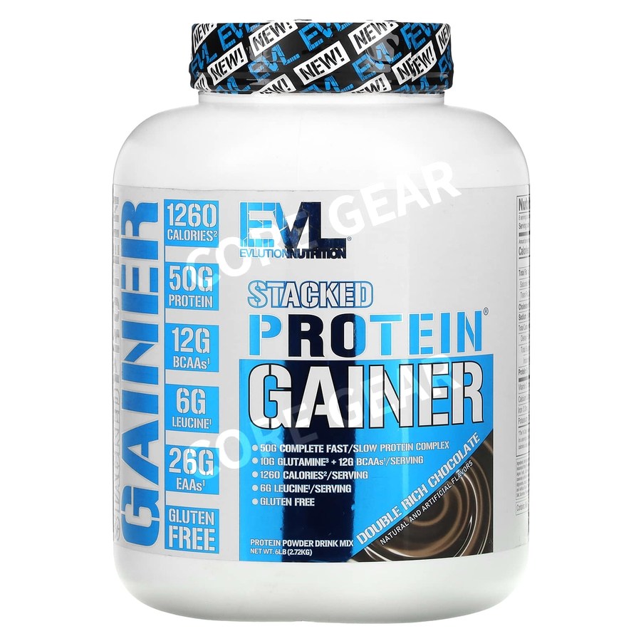 EVLution Nutrition 스택드 단백질 게이너 더블 리치 초콜릿 2.72kg 140,500원