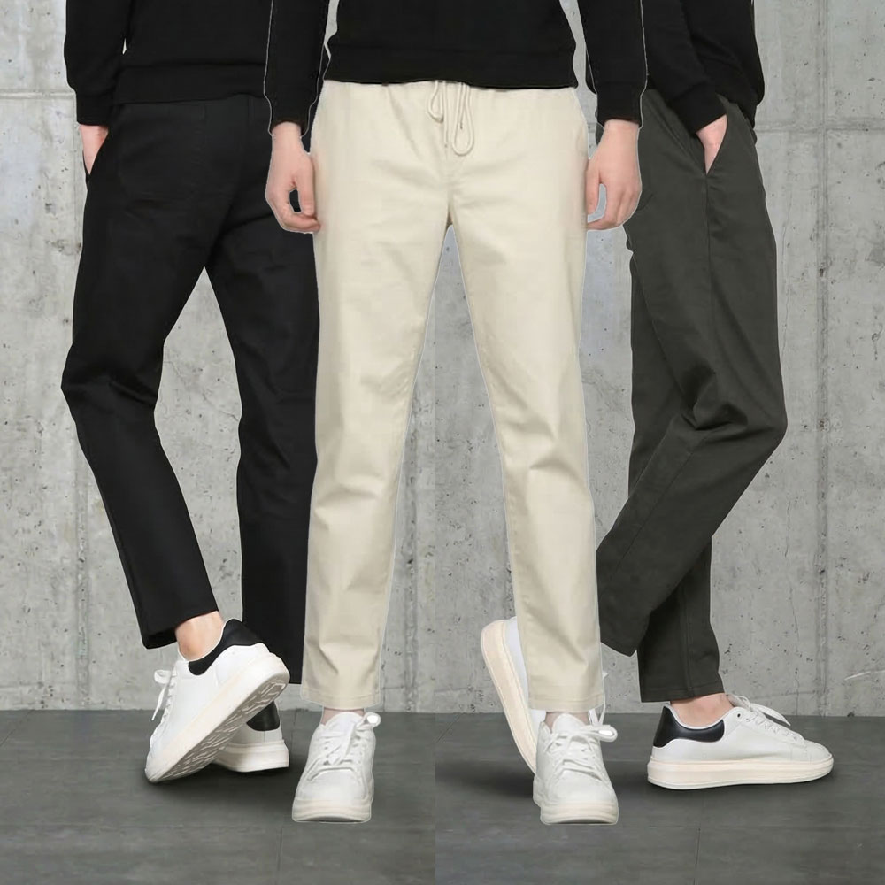 남성용 빅사이즈 S~4XL 사계절 슬림 4컬러 밴딩 면바지 29,800원