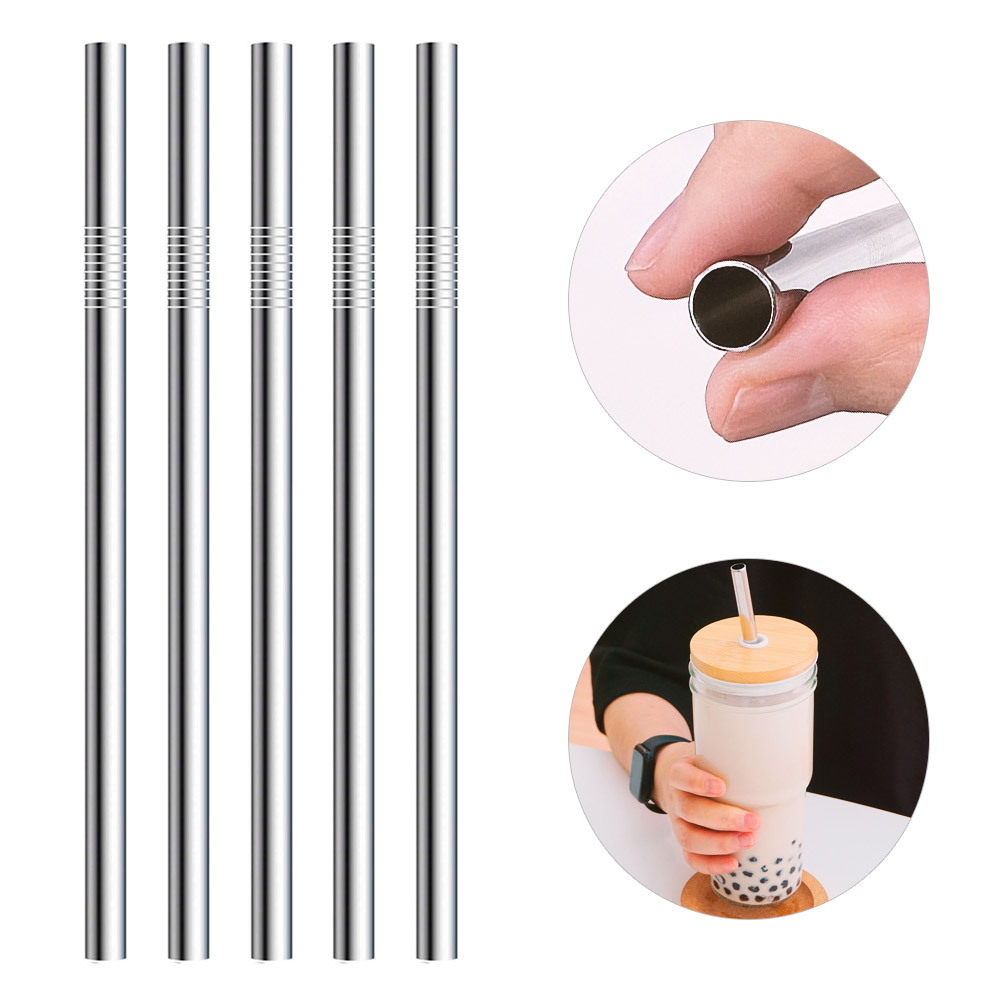 MIR 텀블자 스텐빨대 25cm 리유저블 스트로우 5개 세트 세척 솔 포함 8,600원