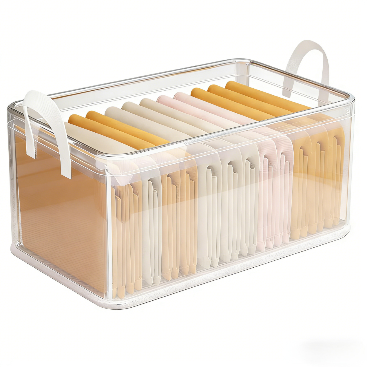 정리 바구니 리빙박스 의류 수납박스 대용량 분류보관 옷장정리용, 투명한 색깔, 1개 7,090원