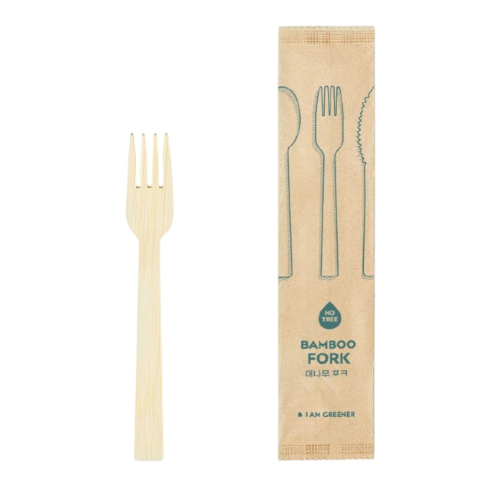 아이엠그리너 일회용 대나무 포크 개별포장, 1개, 100개입 10,890원