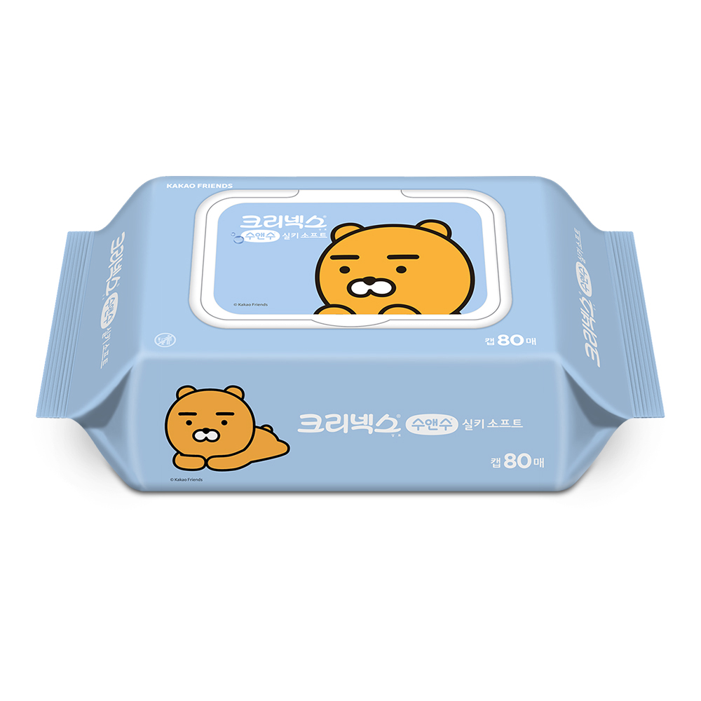 크리넥스 수앤수 카카오 라이언 물티슈 캡형, 1개 3,600원