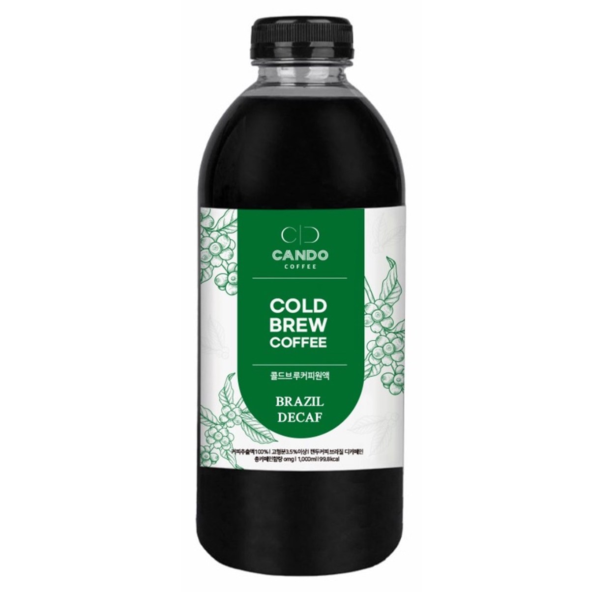 캔두커피 콜드브루 디카페인브라질 1L 더치커피원액, 6개, 6개입, 1L 79,800원