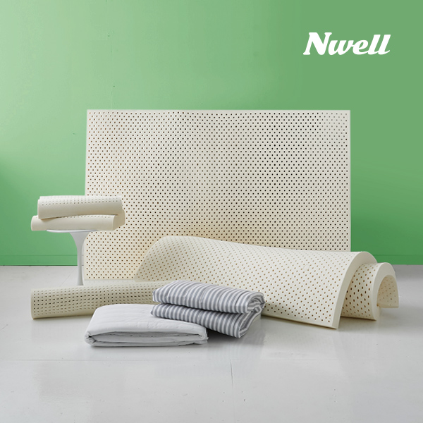 [오늘출발] 느웰 천연라텍스 하드 풀세트 토퍼 매트리스 + 베개 + 바디필로우 세트 (슈퍼싱글/퀸/킹), 차콜그레이, 15cm 600,000원