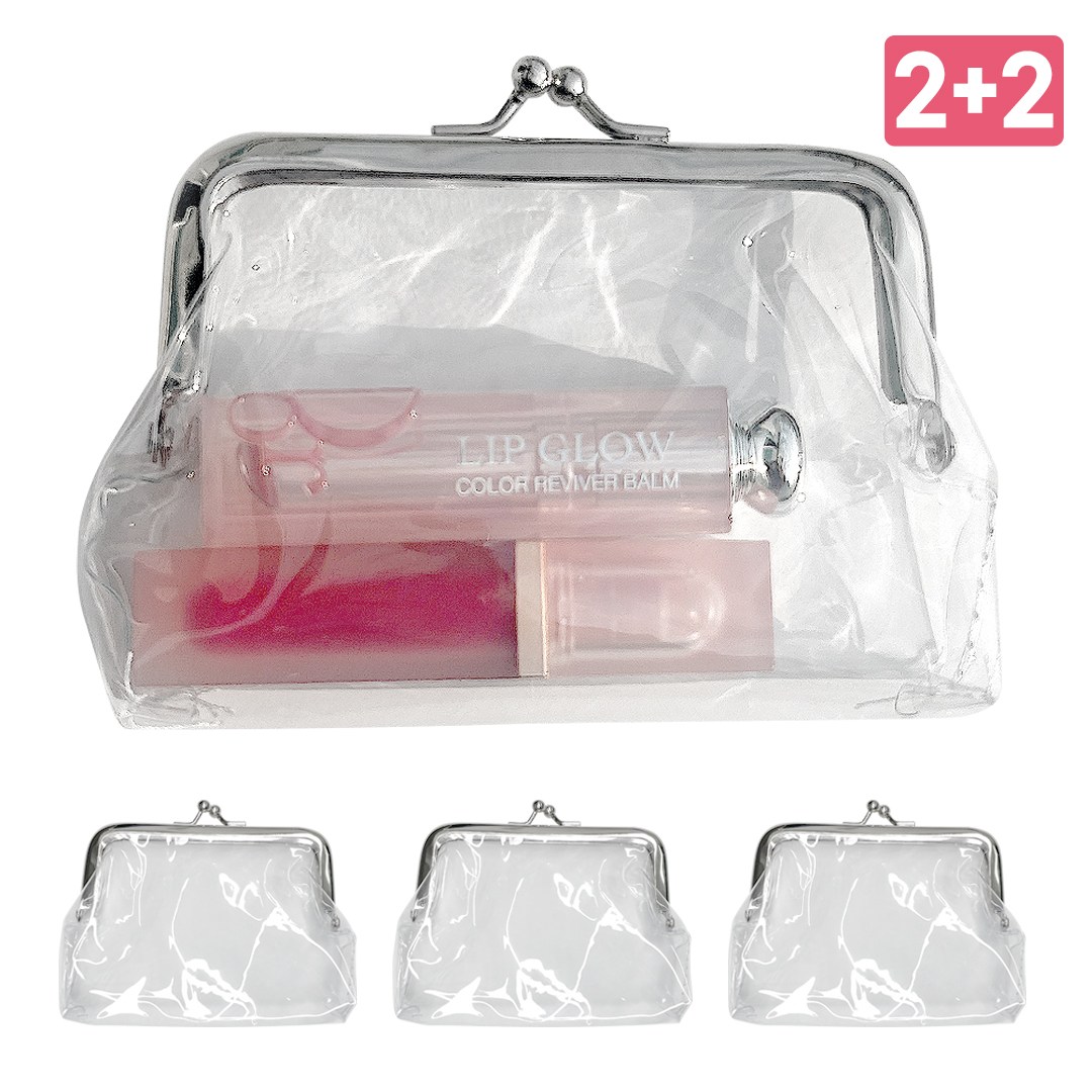 푸꾸푸꾸 투명 동전 지갑 립스틱 동전 화장품 파우치, 투명파우치, 4개 9,580원