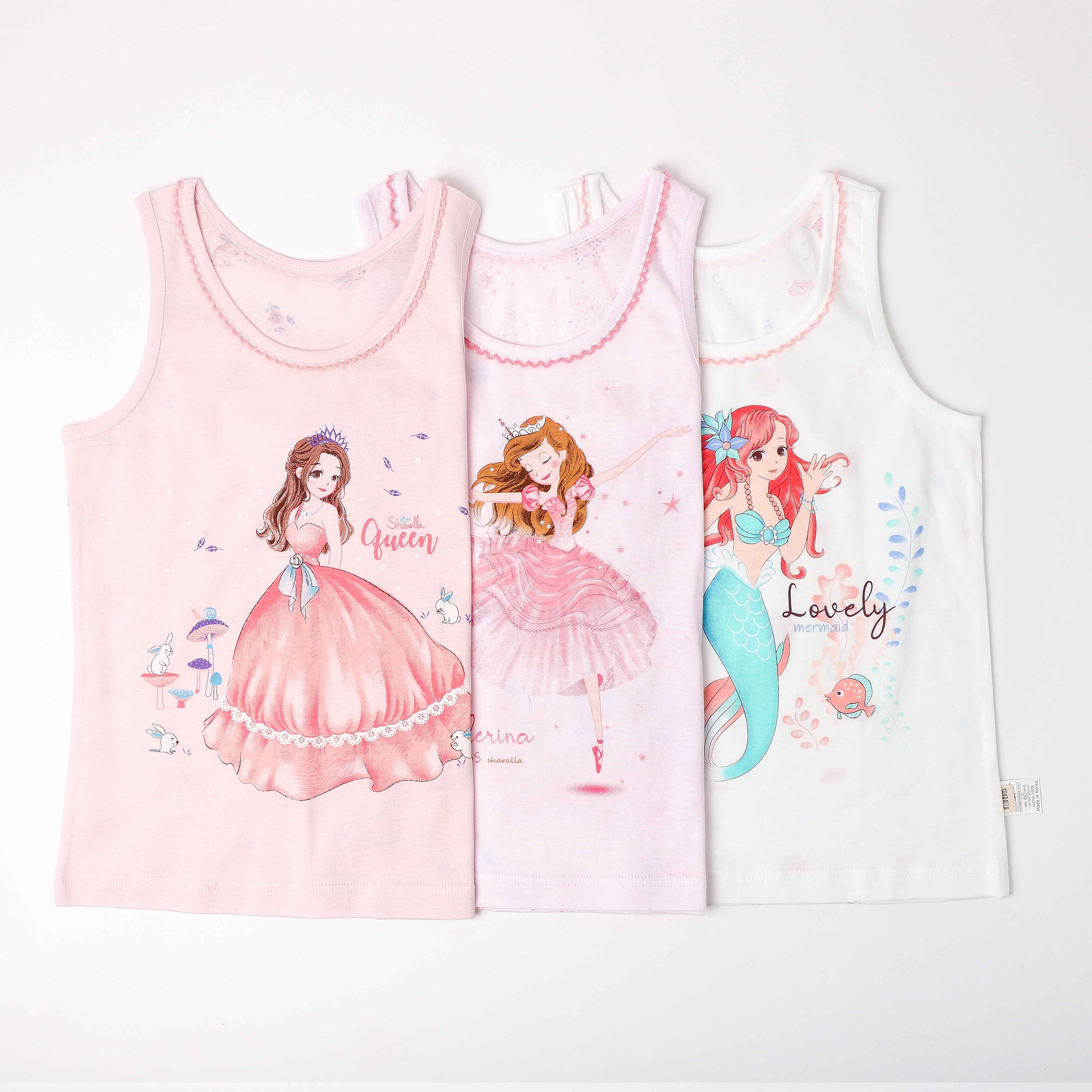 샤랄라 여아런닝 국산 순면 3매입 세트 26,700원