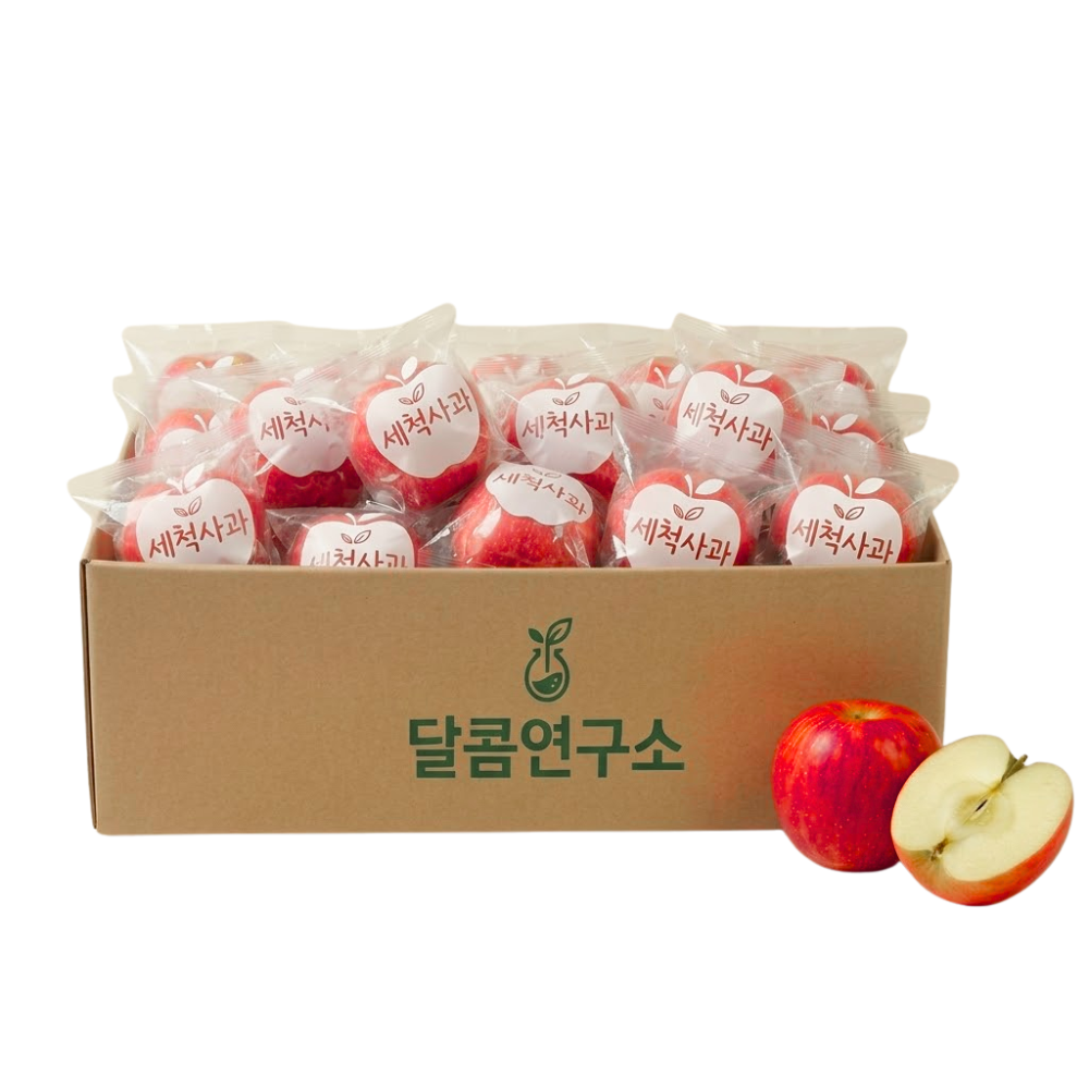 [하루딱50박스] 달콤연구소 껍질째먹는 꿀당도 세척사과 14,500원