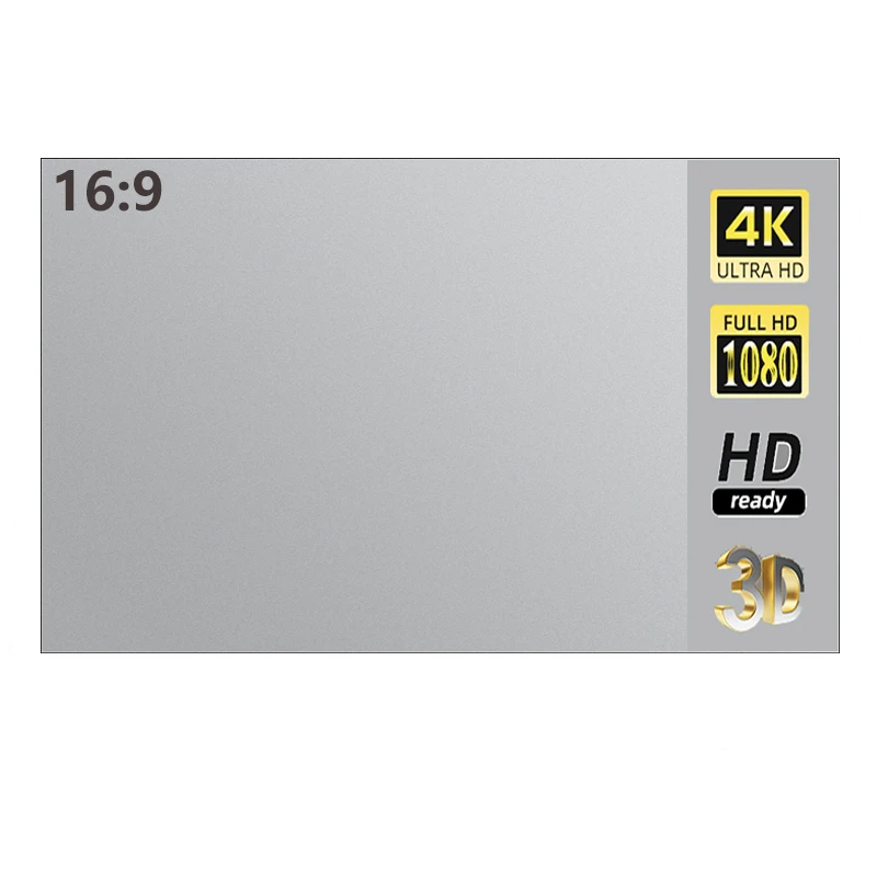 VEIDADZ 4K ALR 회색 금속성 빔프로젝터 스크린 휴대용 11,500원