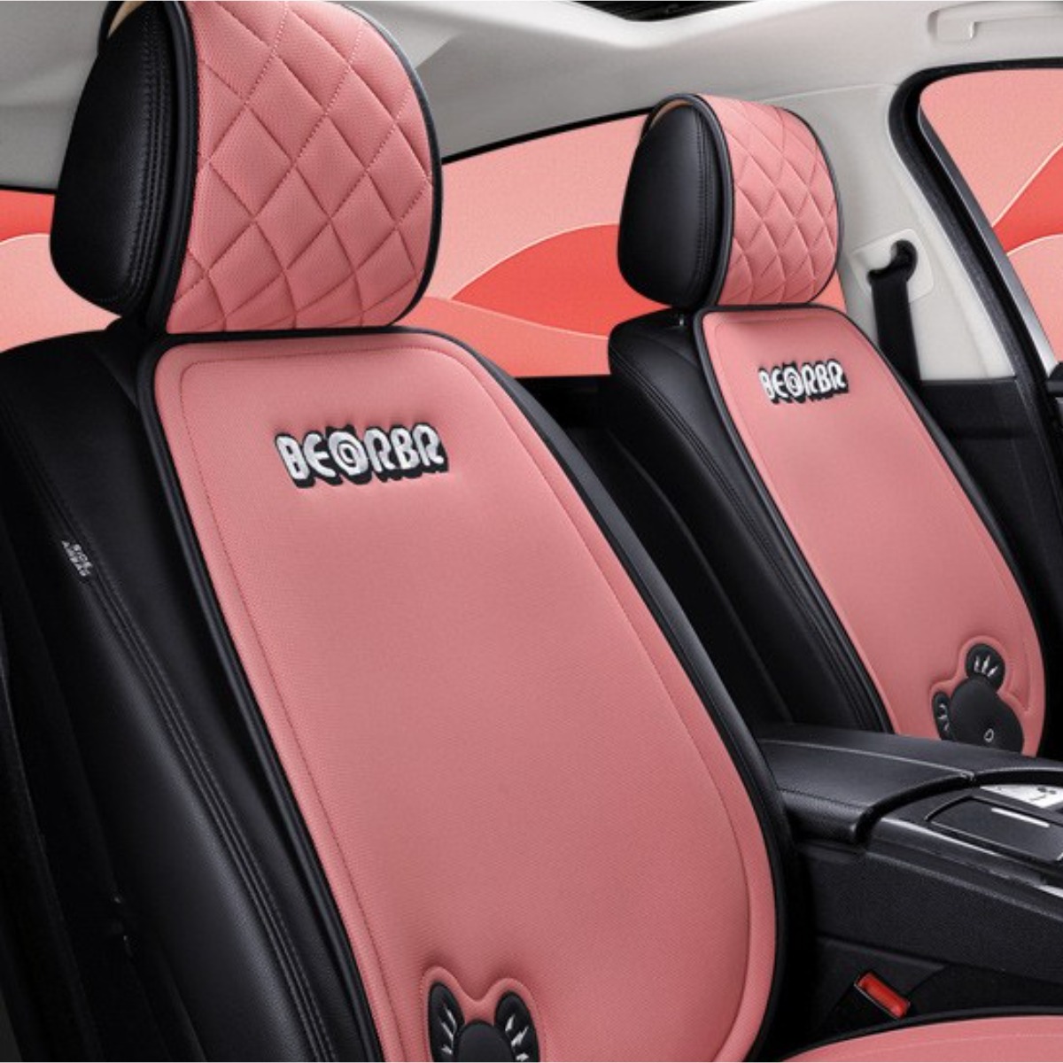 고고스 경차전용 시트커버 풀세트 사계절 3d매쉬소재 통풍방석 자동차꾸미기, 1세트, 경차전용 핑크 풀세트(목 허리쿠션없음) 122,360원