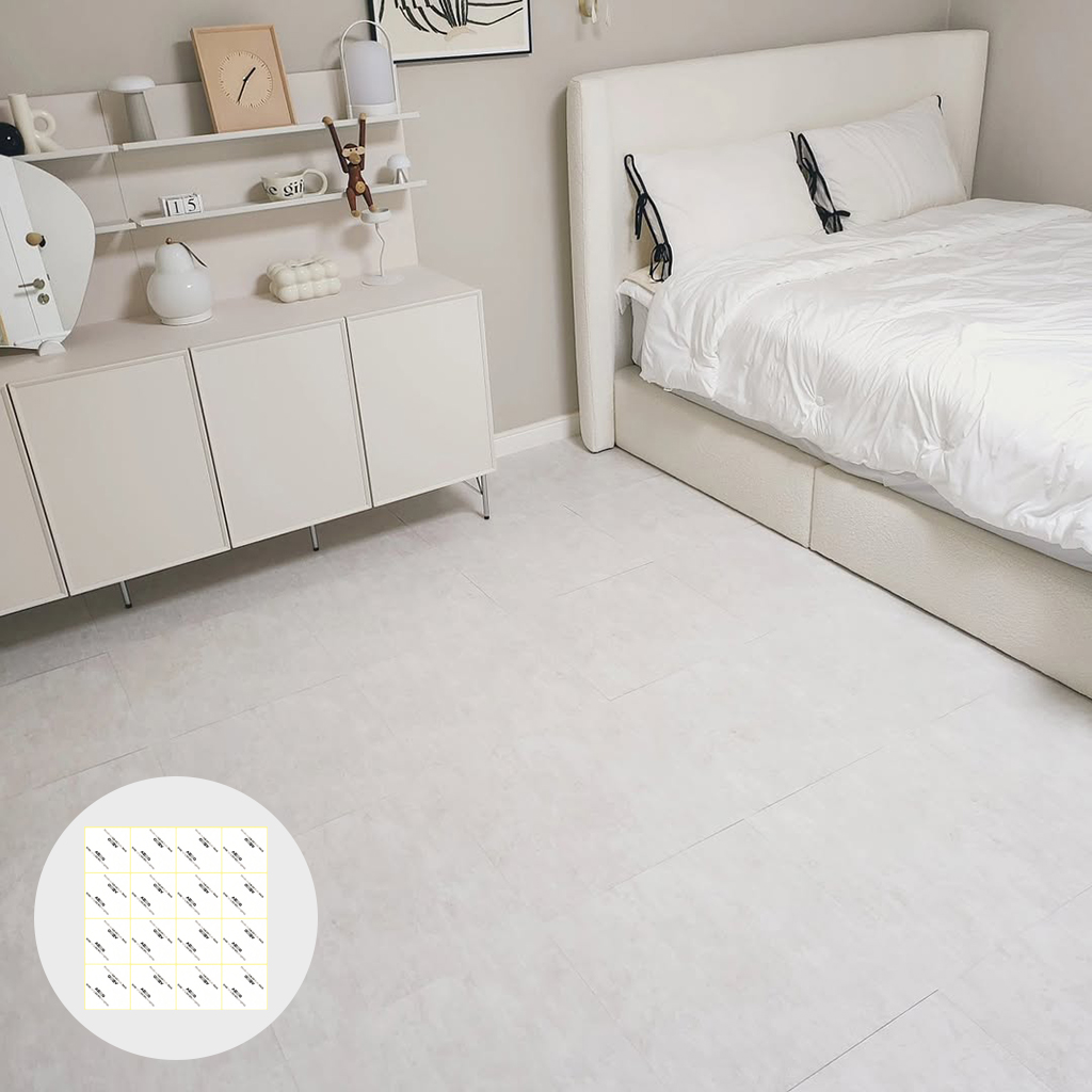 시트몰이 두꺼운 3T 데코타일 45.5 x 45.5 cm 6p + 스티커 32p 세트, 소프트 스톤, 1세트 21,000원