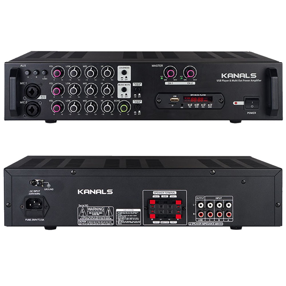 카날스EMA-200 2채널 블루투스 앰프 200W 개별볼륨조절 425,000원