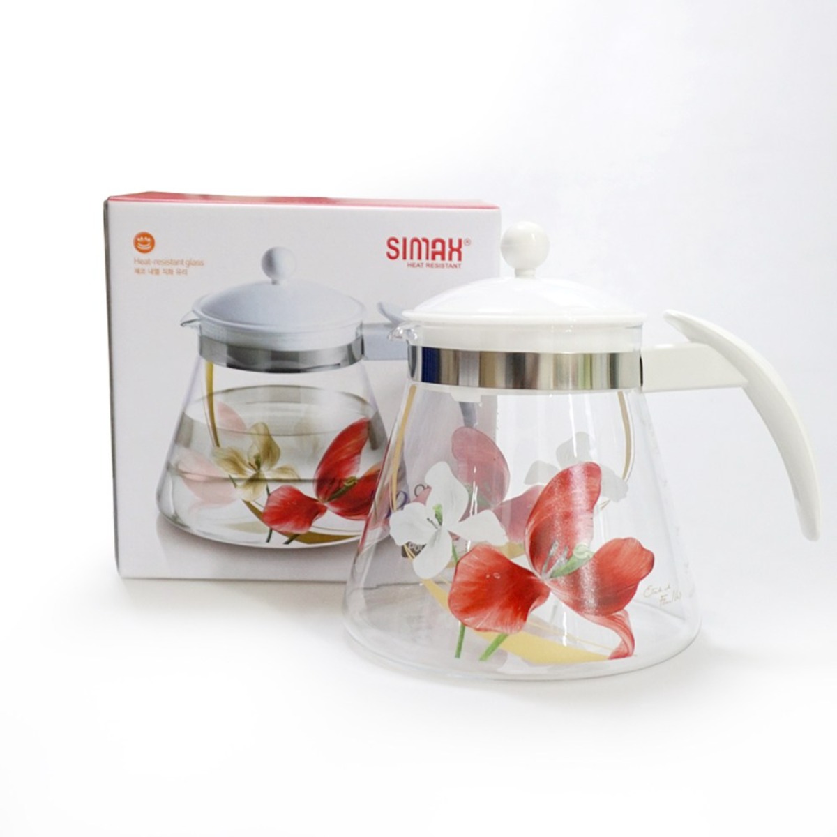 시맥스 오토포트 4종/유리주전자/직화가능/티포트/내열유리/집들이선물/티팟/직화유리포트/가스렌지/식기세척기, 피오니아, 1개 18,900원