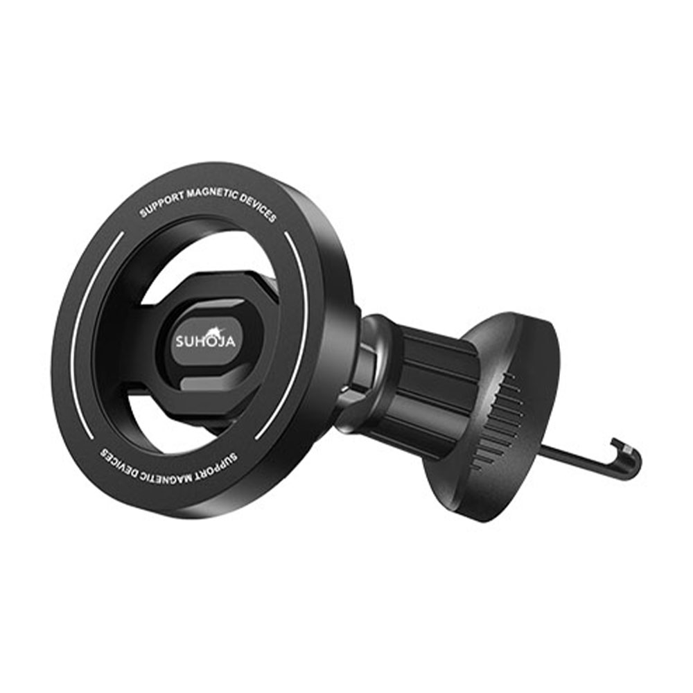 수호자 맥세이프 자력 탈부착 송풍구형 차량용 핸드폰 거치대, 블랙, 1개 12,400원