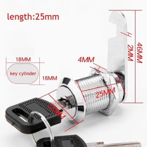 클래식 보안 잠금 장치 금속 실린더 캐비닛 로커 캠 잠금 열쇠 포함 보안 우편함 잠금 서랍 16mm 20mm 25mm 30mm 8,420원
