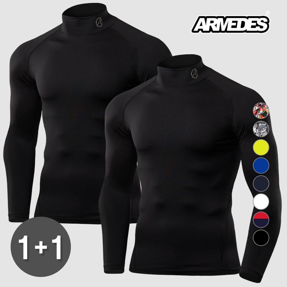 아르메데스 남성용 기능성 긴팔 터틀 언더레이어 2매세트 16,900원