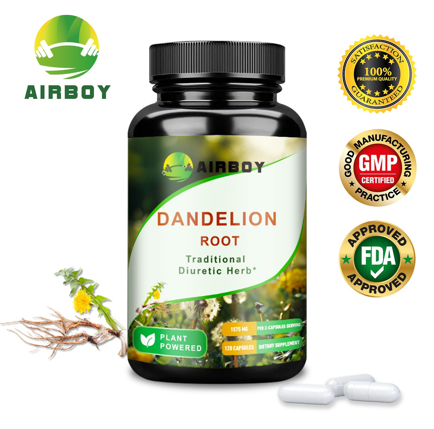 민들레 뿌리 고함량 캡슐, 천연 디톡스 지원, 간 건강 보조, 소화 기능 개선, 체내 정화, 100% 식물성 캡슐, 비건 인증 56,040원