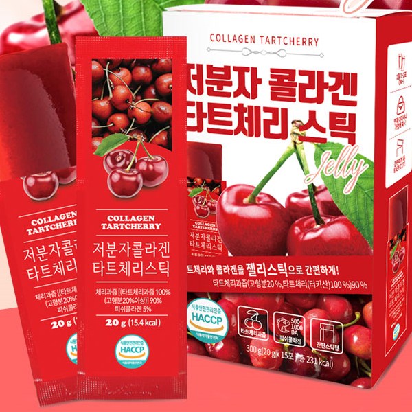 저분자 콜라겐 타트체리 젤리스틱 타트체리 스틱 ( 20g ), 300g, 1개 11,860원