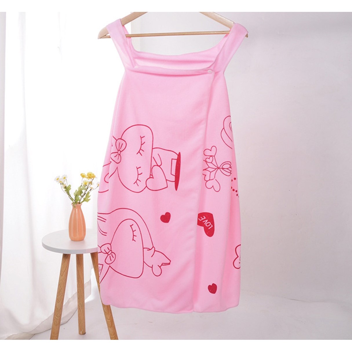 온코스트 하나로 입는 간편 비치&샤워 타월, 핑크, 1개 10,000원