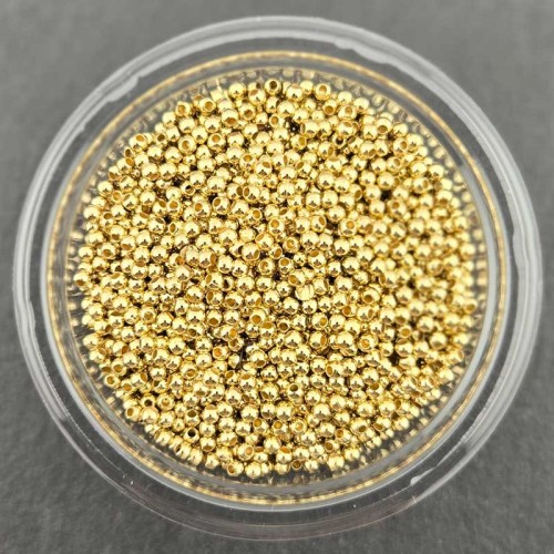 비즈톡 [RB-1-07]CCB메탈볼 2mm (내경1.2mm) 골드(금색) 가벼운메탈볼 3,900원