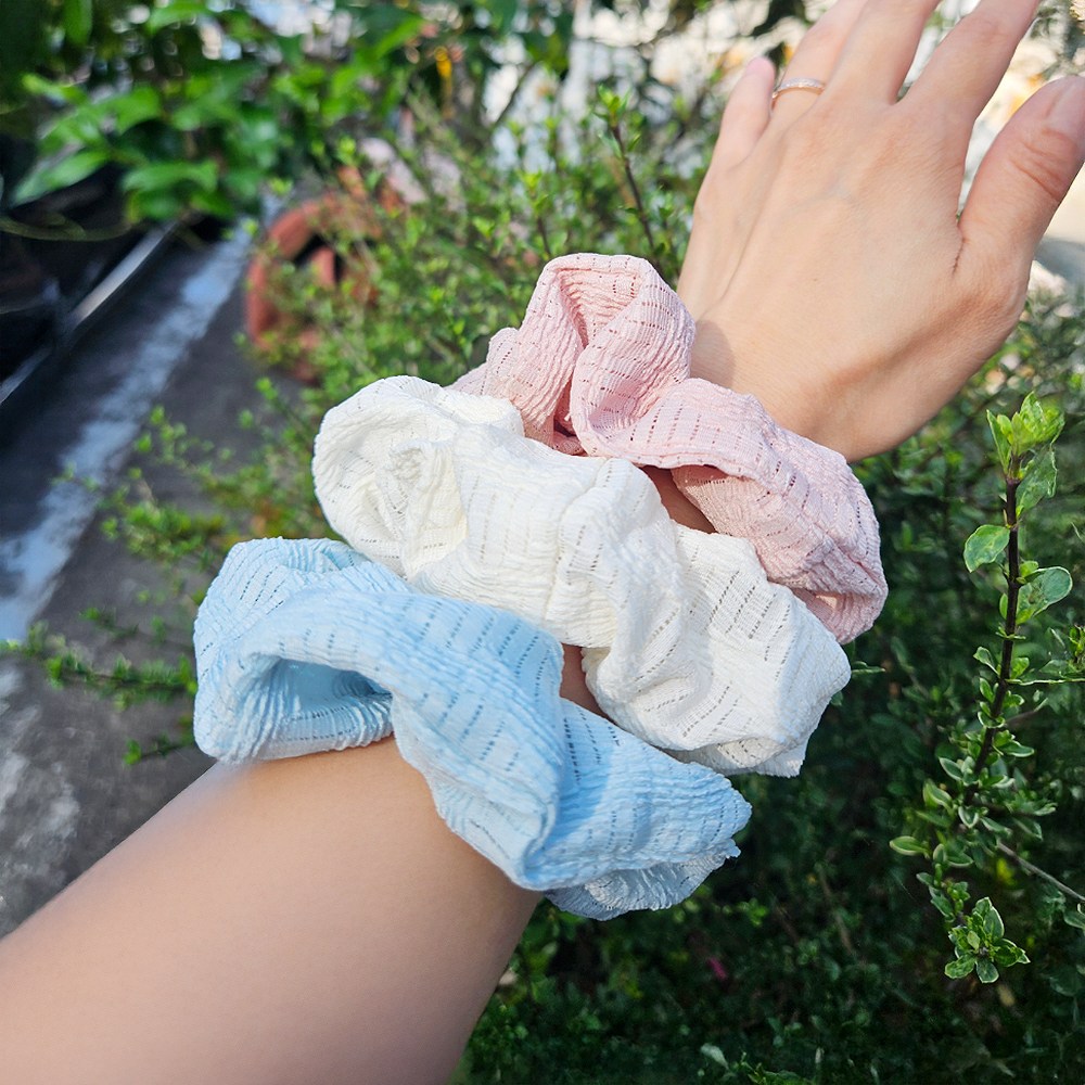 Simplearth 파스텔 빅 스크런치 곱창밴드 3종세트 3,000원