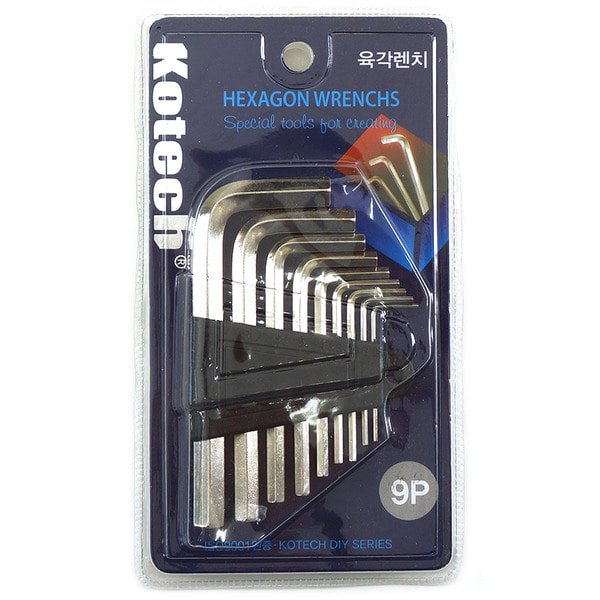 코텍 육각렌치 세트 9P, 1개 2,090원