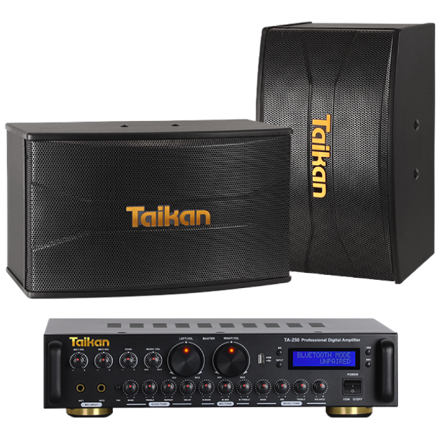 타이칸 [2종세트] 10인치 노래방스피커 블루투스 노래방앰프 (2종=스피커+앰프) 265,000원