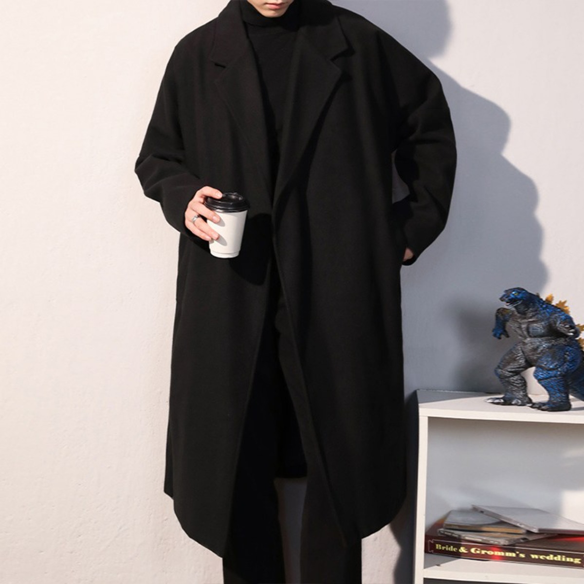 킹앤조이 클로비 노버튼 벨티드 롱코트(퀼팅안감) 118,000원