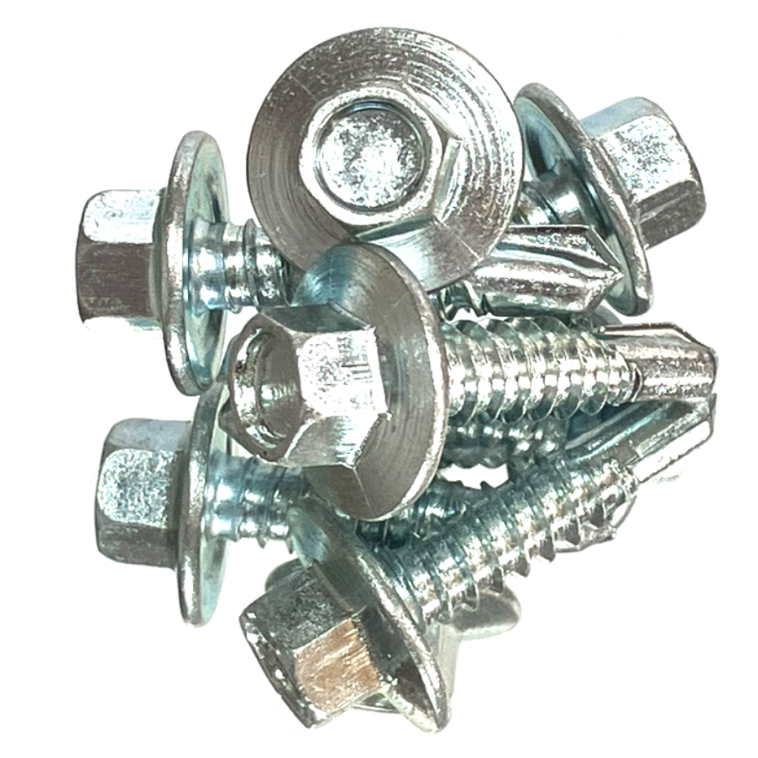 스크류볼트 육각직결 와이드 넓은와샤 철판 판넬용 #14(6.4mm) 25~50mm, 100개 8,400원