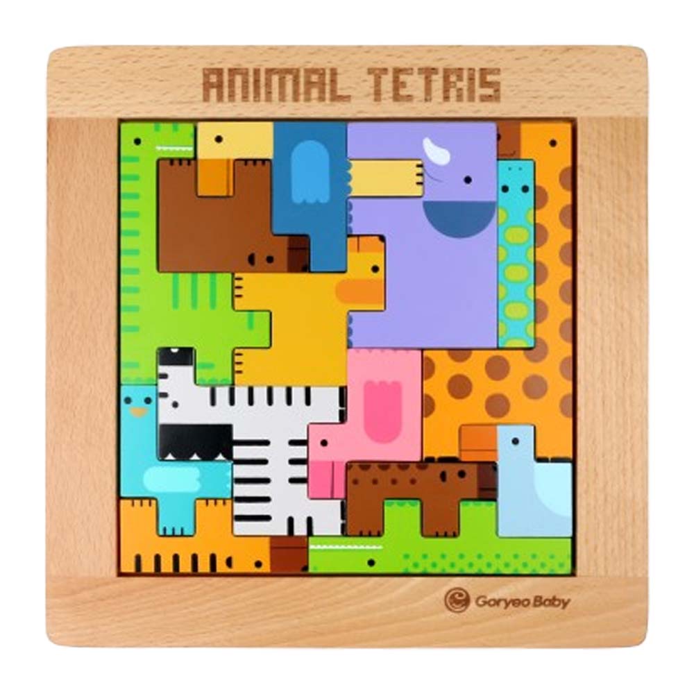 고려베이비 동물 테트리스 동물 퍼즐 원목장난감 교구, 1개 26,800원