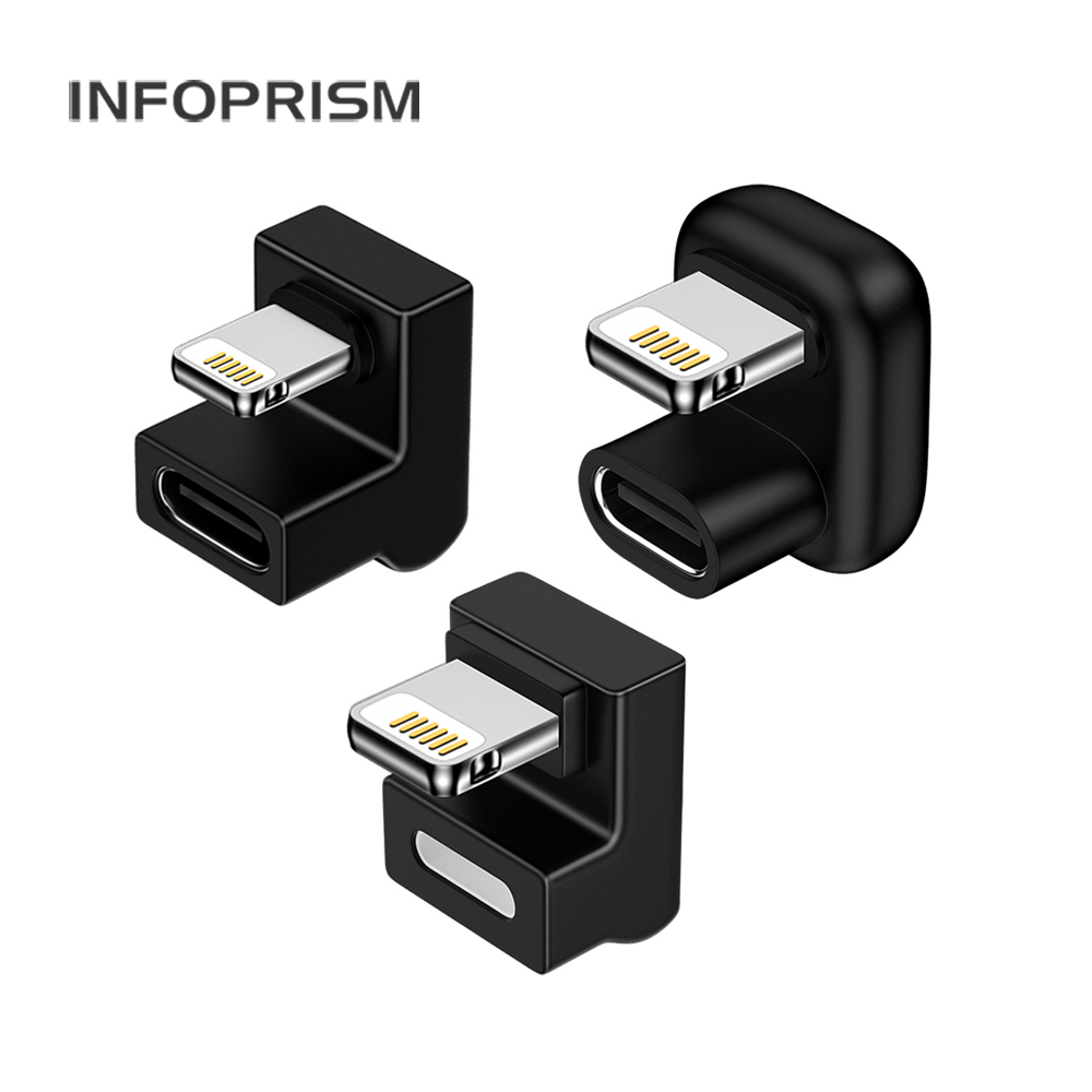 INFOPRISM / IP 8핀 C타입 Type C to 8Pin 180도 꺽임 변환 U형 젠더 컨버터 IA-928 6,900원