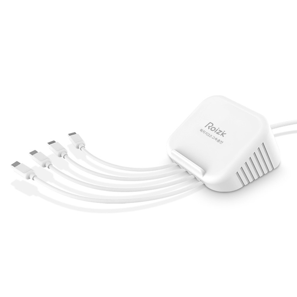 로이직 4포트 고속 멀티충전기 C타입 4p RZ-203, 화이트, 1개 24,800원