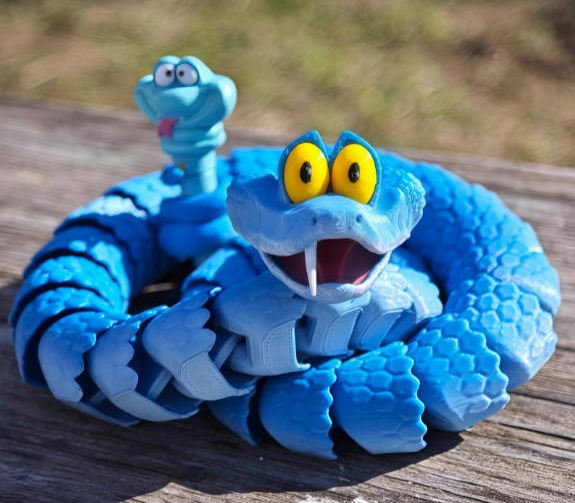 주토피아 게리 스네이크 3D 프린팅 전신 가동 피규어 [관절 유연] 스트레스 해소 장식 굿즈, [68cm] 진청색 게리 스네이크(분리 가능) 30,680원