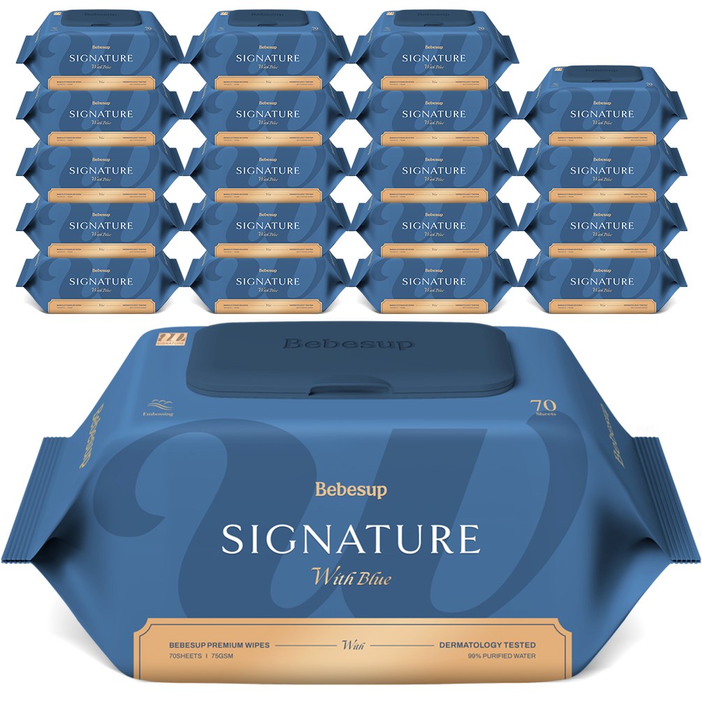 베베숲 시그니처 위드 블루 아기물티슈 캡형 31,720원
