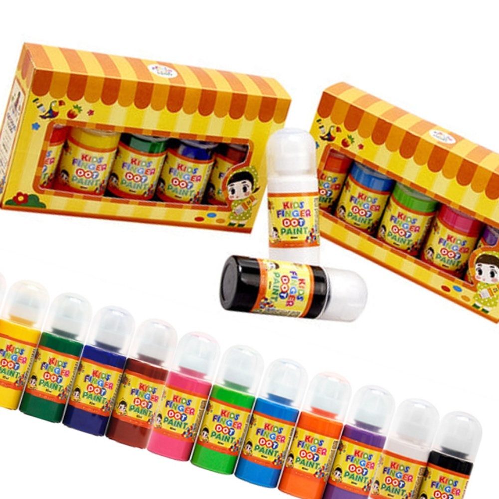 키즈 핑거 도트 페인트 세트 60ML X 12색 파스텔 상품선택 미술 집콕 생활모음 58,900원