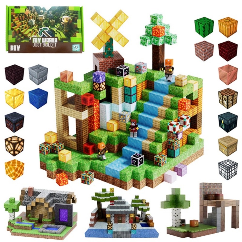 자석 블럭 세트, 100개 자석 블럭 2개 피규 어자석 블록 광산 보물 시리즈, 100pcs 26,400원