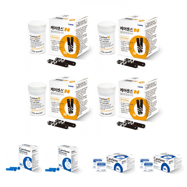 아이센스 케어센스N 혈당시험지 세트(시험지200매 + 채혈침200개 + 알콜솜200개) SW 58,000원