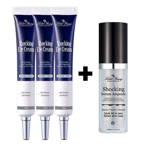 라벨영 주름 쫙 탈력 쫙 쇼킹아이크림3+쇼킹소름앰플1 43,900원