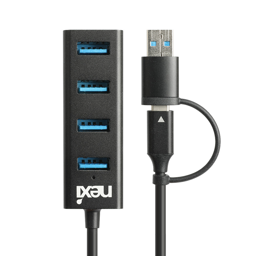 넥시 C타입 USB3.0 겸용 4포트 멀티허브 NX1275, 단일상품, 1개 19,200원