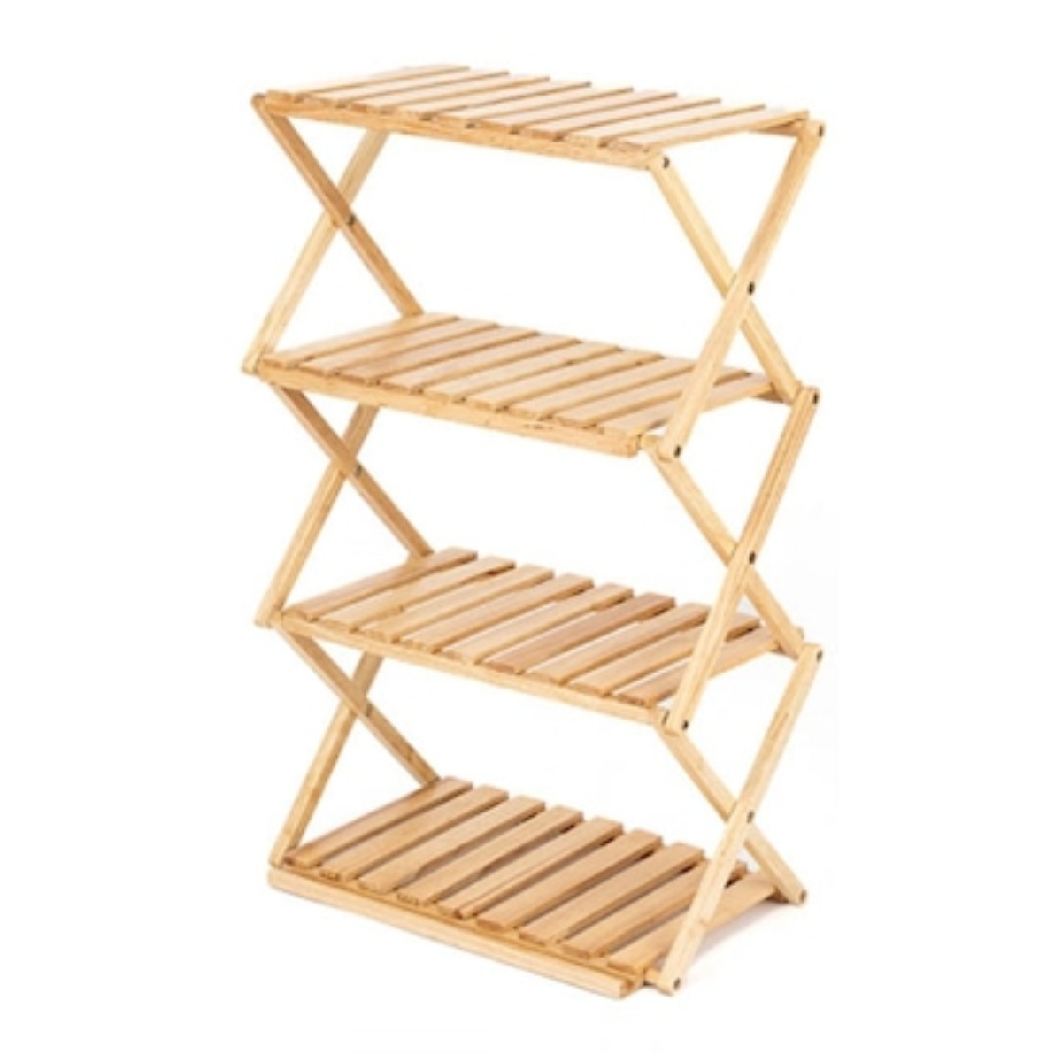 문캠핑 고무나무 원목 접이식 와이드 선반 캠핑선반, 1개, 4단, 내츄럴 32,900원