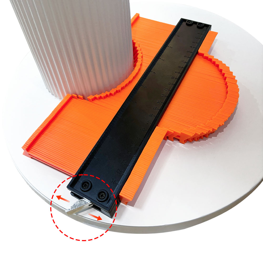 Garrl 윤곽 게이지 250mm*132mm 프로파일 도구 불규칙한 모양 복제 DIY 목공 건설 따기 조정 가능한 자물쇠 와 눈금자 포함 14,900원