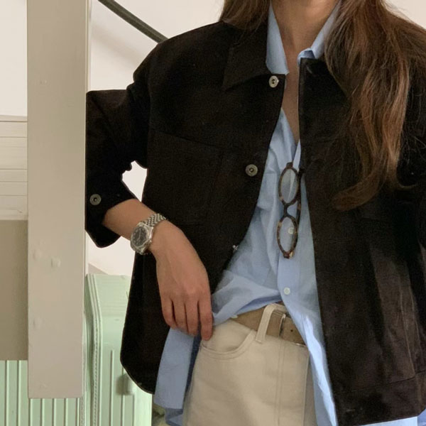 에스라이프 여성 스웨이드 점퍼 카라 자켓 2color 59,000원