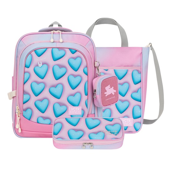 신학기 초등학생 책가방 얼쓰 글리터 스퀘어 3종세트_하트 211,000원
