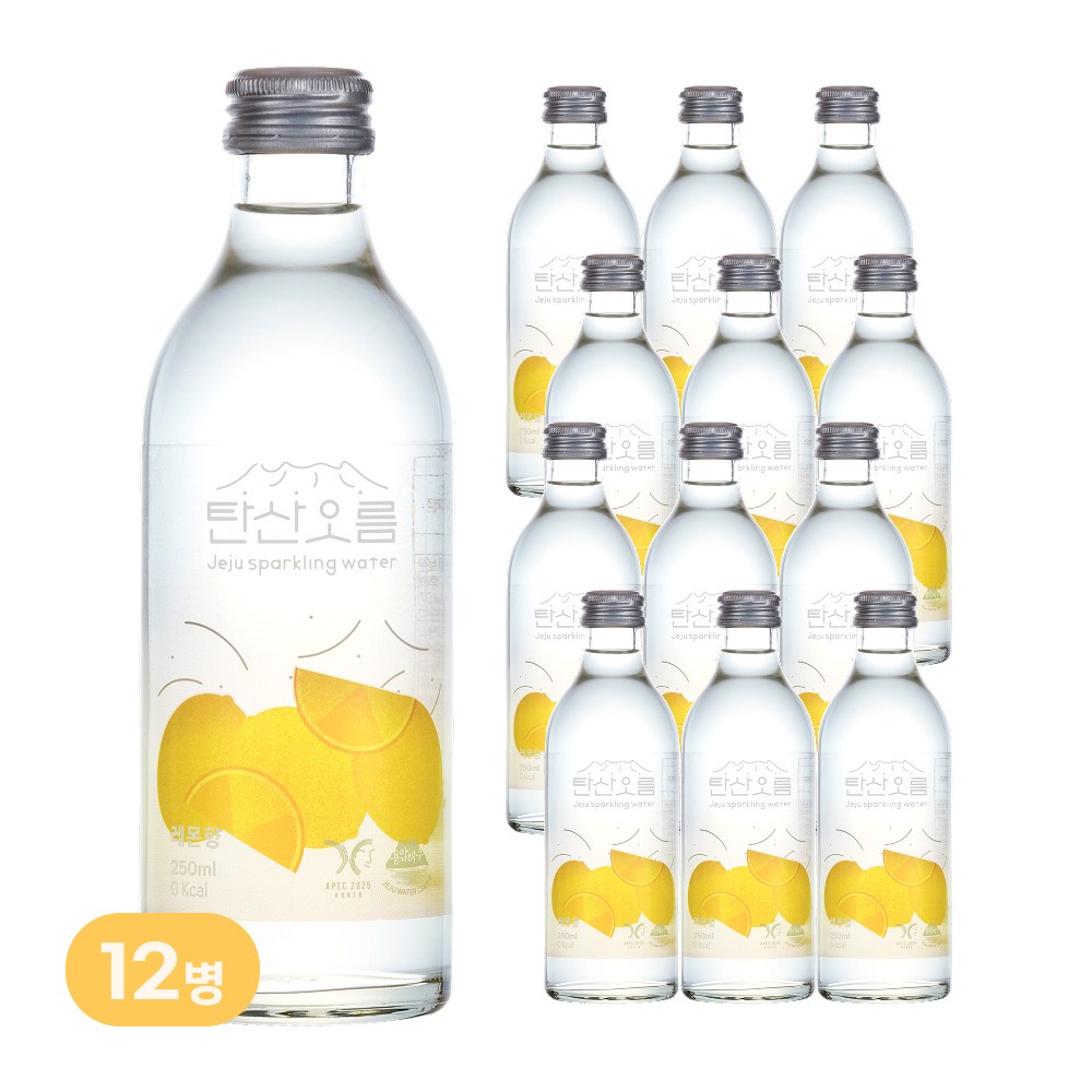 [탄산오름] 프리미엄 제주 탄산수 250 ml 레몬향, 12개, 250ml 36,000원